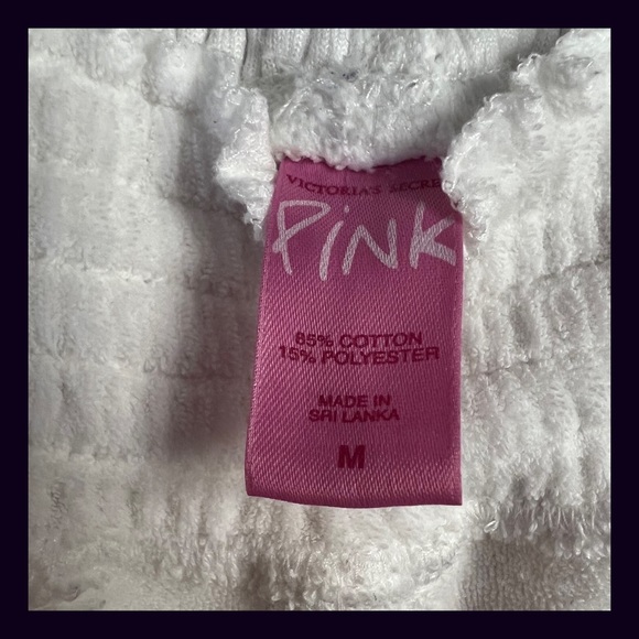 SOLD Vintage Victoria’s Secret Pink French Terry Cloth Set RARE Size M - Picture 8 of 8